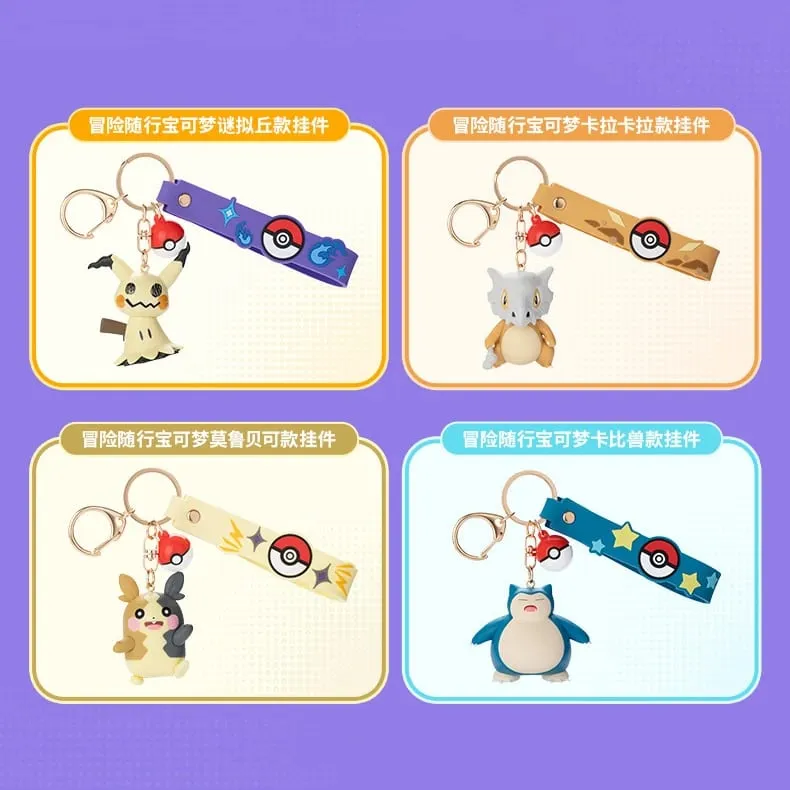 Original Pokemon Pikachu Schlüsselanhänger Gengar Morpeko Cubone Snorlax Mimikyu Anime Action Figur Spielzeug Schlüsselanhänger Duft Anhänger Geschenk — image 6