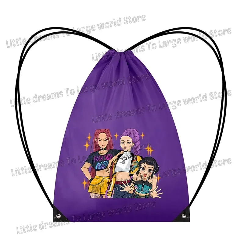 Anime Figure Drawstring Bag Portable Backpack Large Capacity Gym Sports Clothes Organizer Storage Pouch Bundle Pocket Women Gift — image 18