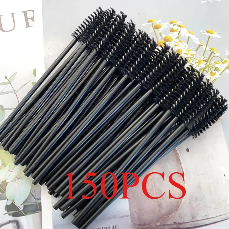 150/300pcs Mascara Bacchette Pennello per ciglia Spoolies per Estensione delle ciglia Sopracciglio e strumento per il trucco Pennelli per trucco all'ingrosso — image 9