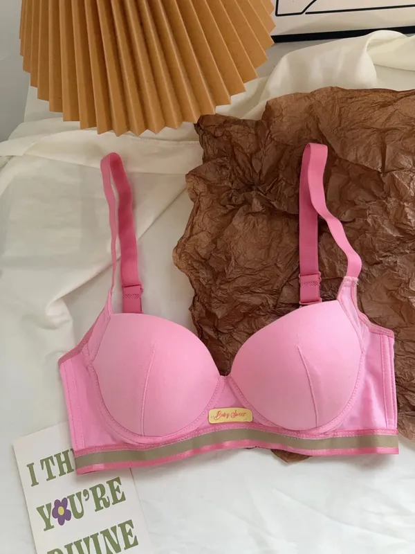 Dopamine Pink Plus Size Bra - Big Bust Lift | Anti-Sag Non-Trace Thin Lingerie Wireless Push Up Comfort Sexy Support — image 11