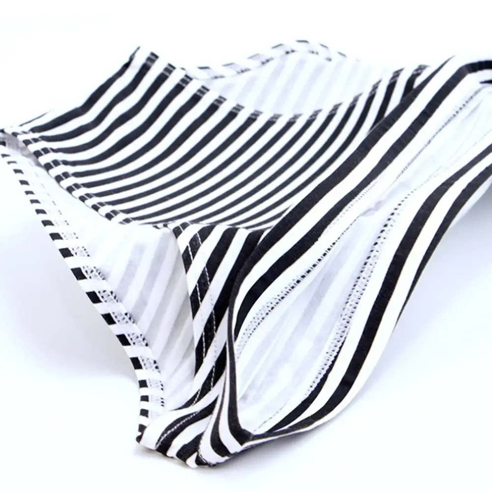 Men Stripe Briefs High Stretchy Soft No Pouch Narrow Side Sissy Underwear Pantie Breathable Daily Wear Triangle Panties — image 8