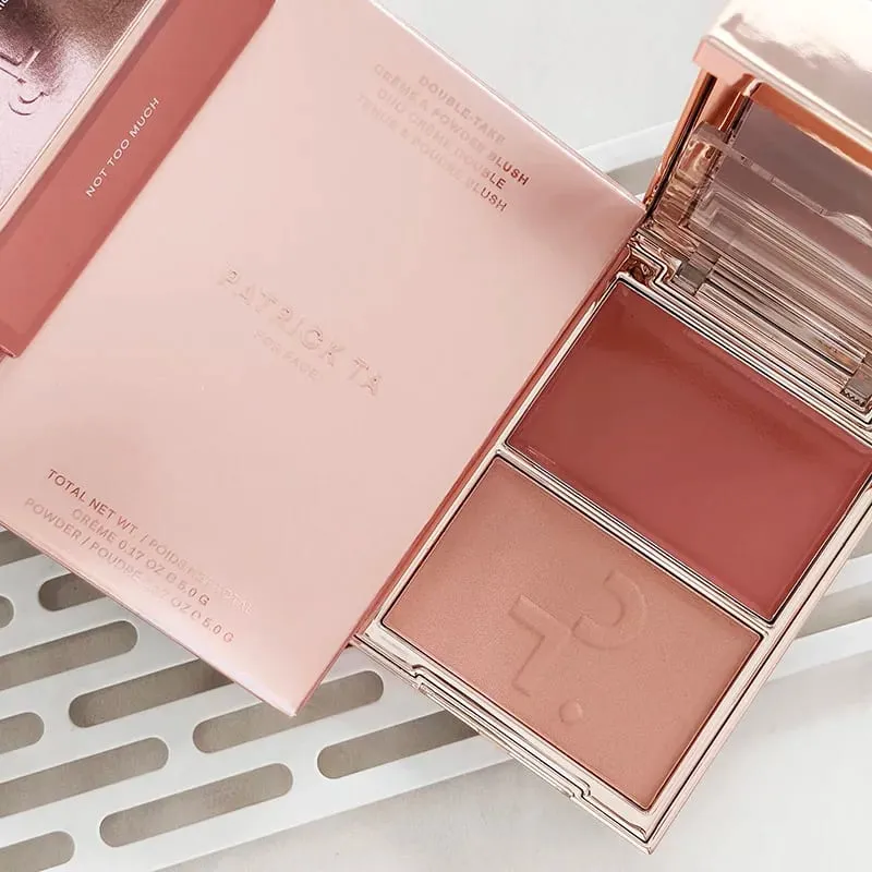 Patrick 2 in 1 Cream & Powder Blush Palette Dual Cheek Blush Duo Lasting Natural Brightening TA Makeup Cosmetics She's That Girl — image 23