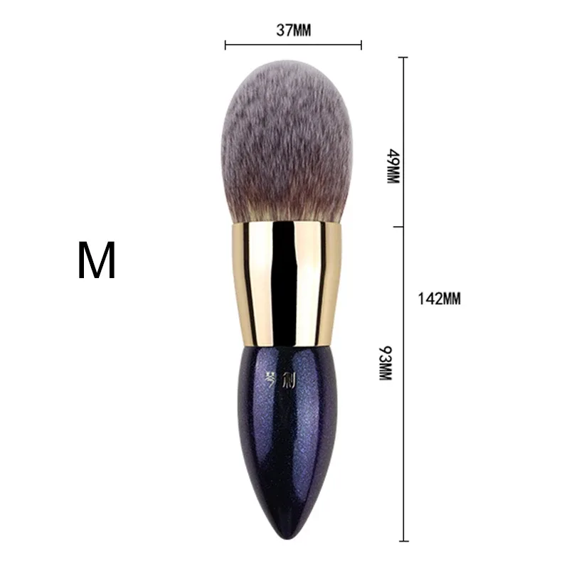 Professioneller handgemachter Make-up-Pinsel mit kurzem Griff, Gesichtspuder- und Foundation-Pinsel, weiche Make-up-Pinsel aus synthetischen Fasern