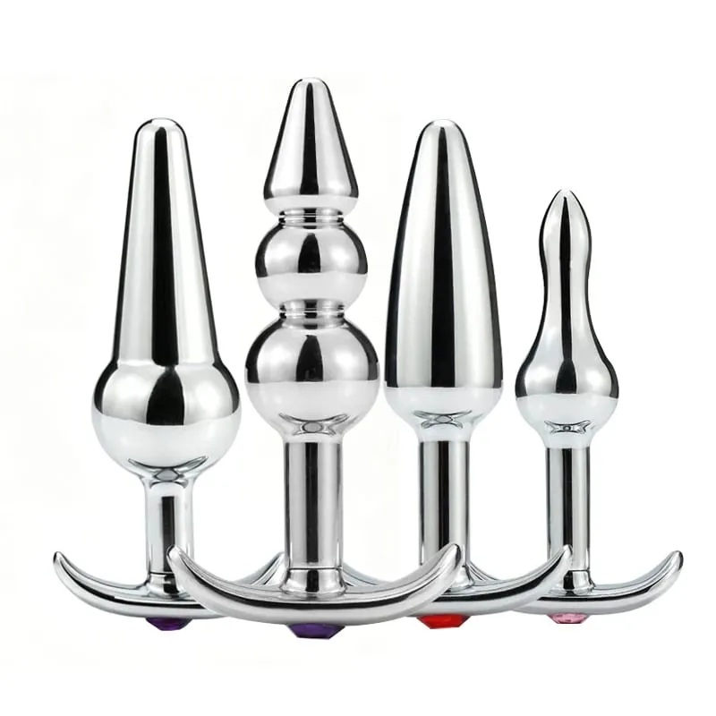 Metall Anal Perlen Butt Plug Set Tragbare Außentür Kleine Große Anal Plug G-punkt Dildo Einfügen Vagina Anus Sex spielzeug — image 1