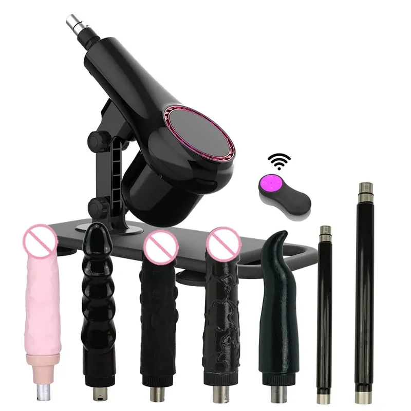 vibratore telescopico automatico della macchina dell'amore che spinge la macchina del sesso con diversi giocattoli allegati al dildo Giocattoli del sesso — image 28