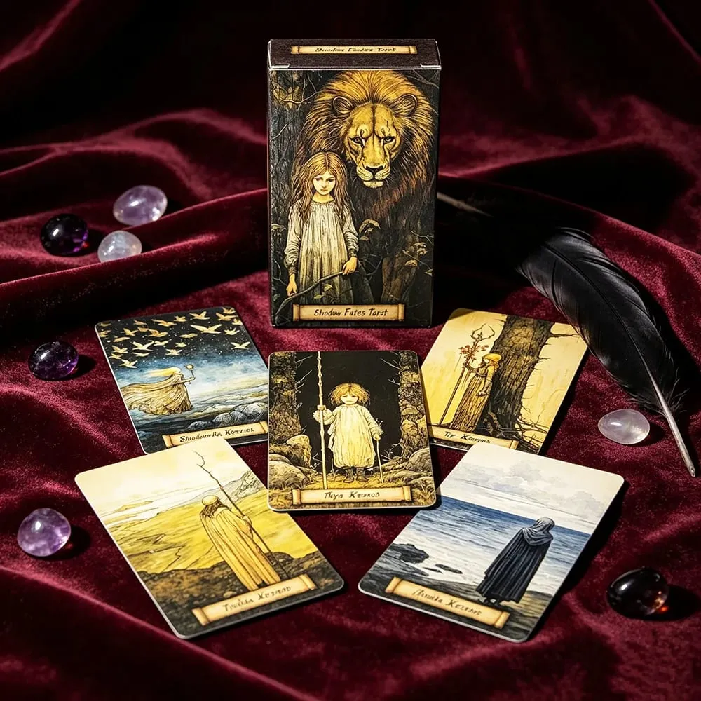 Shadow Fates Tarot Deck-78 การ์ดสมาธิDivinationการ์ดสำหรับSelf-Reflection & Spiritual GrowthเหมาะสำหรับIntroverts — image 2