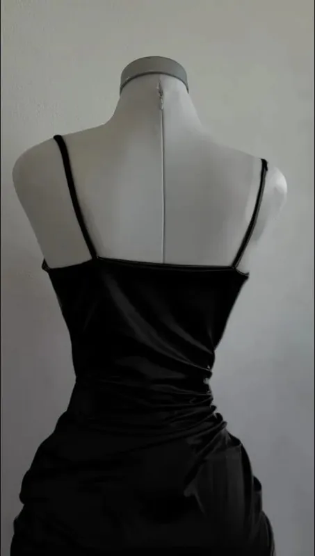 Robe trapèze sans bretelles, fendue à volants, Sexy, ajustée, nouveau Style, 2026 — image 4