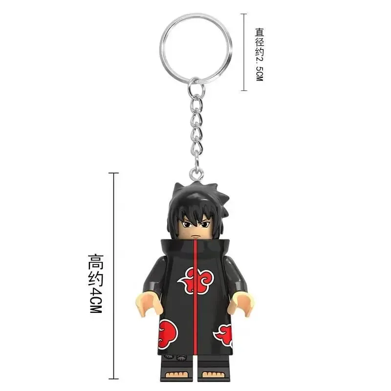 6style vacker handgjord 3D tecknad Naruto anime kringutrustning nyckelring söt mini rörlig figurer Huvuden Montering nyckelring present — image 3