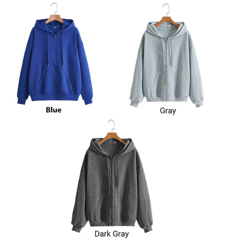 Customized Pattern Logo Diy Men Zipper Hoody Loose Pocket Long Sleeve Fashion Fleece Hoodies Retro Unisex Autumn Clothing — image 13