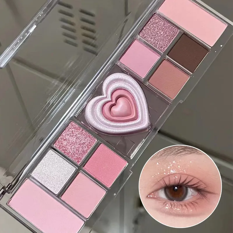 12-Color Tea Apricot Eye Makeup Palette Low Saturation Eyeshadow Palette Pearlescent Matte Shimmer Earth Color Eye Shadow Beauty — image 1