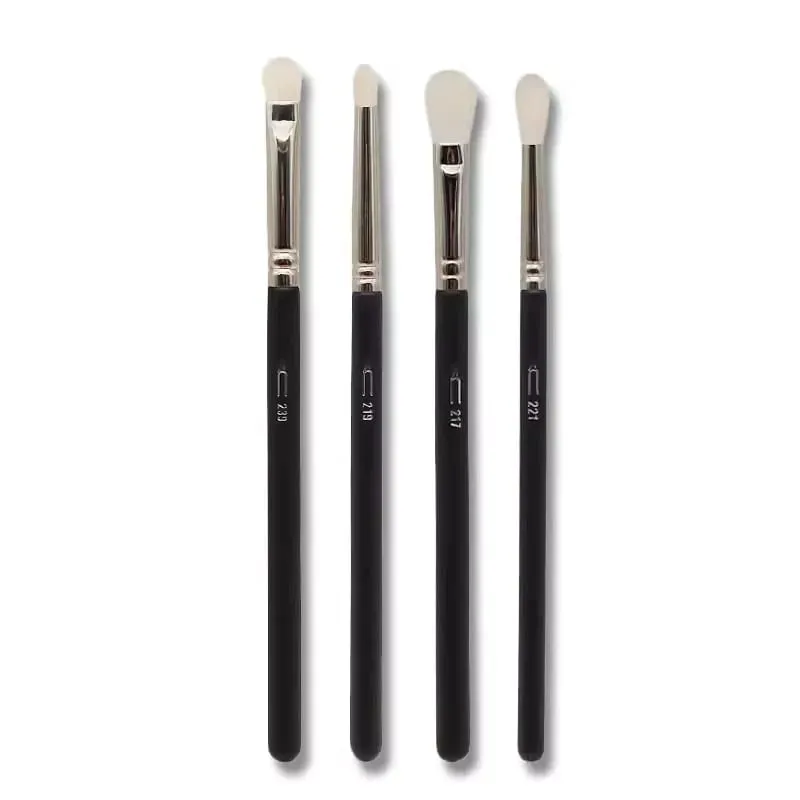 4ks make-up štětec na oční stíny plochý oční stíny stínítko záhyby štětce na oční stíny kozí vlasy tekutý krém na pudrový make-up — image 6
