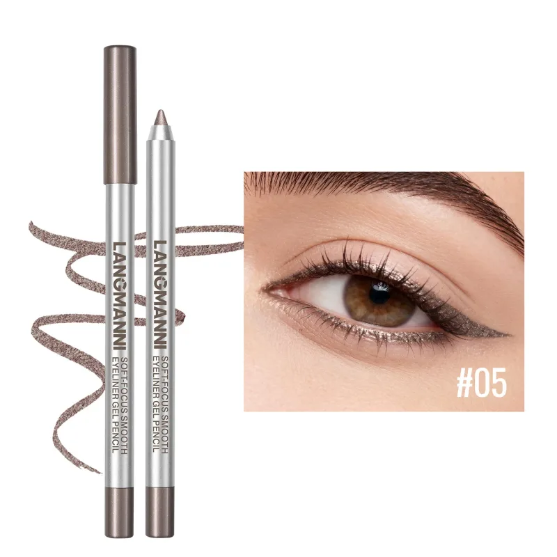 Waterproof and Sweat Proof Pearlescent Shining Eyeliner Gel Pencil Long Lasting Smooth Easy To Colors Women Eye Makeup — image 12