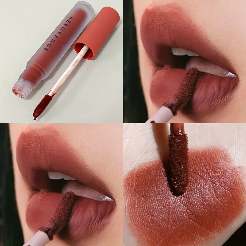 Herorange Velvet Matte Lip Mud Low Saturation Waterproof Long Lasting Non-Sticky Cup Lip Makeup — image 8