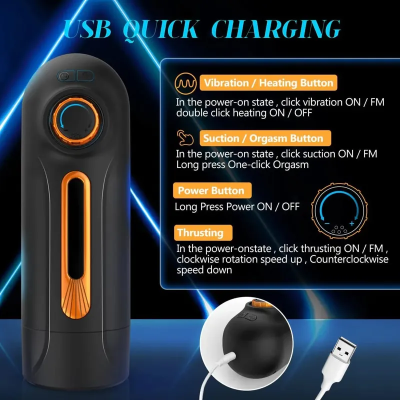 6 in1 Tự Động Kính Thiên Văn Hút Rung Masturbators Cho Nam Âm Hộ Âm Đạo Cho Nam Thật BF Đồ Chơi Tình Dục Cho Nam — image 4