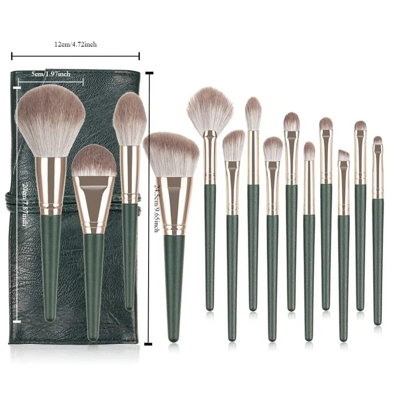 1-14 pezzi Pennelli per trucco Set di strumenti Kit di strumenti per pennelli per ombretto Eyeliner Pennelli per cosmetici Maquiagem Morbidi per la pelle — image 30