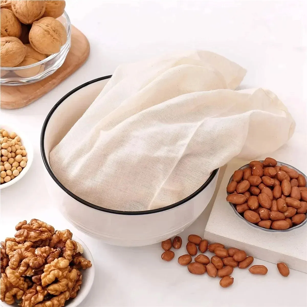 Cotton Gauze Kitchen Items Tofu Cheese Filter Cloth Butter Milk Coffee Filter Tools Gadgets Dining Bar Home Garden — image 4