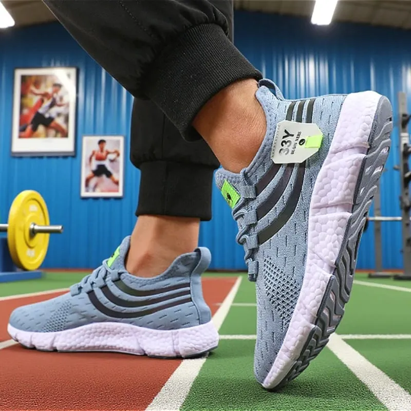 Tênis de malha masculino leve confortável macio respirável tênis de corrida atlético tenis multi colorido sapatos de caminhada — image 6