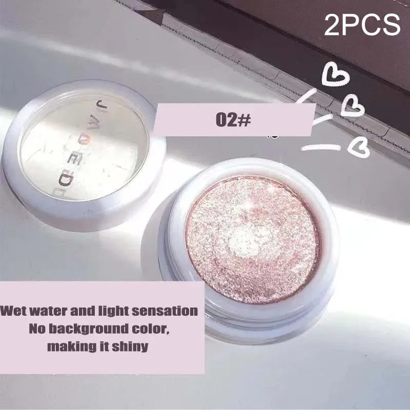 Monochromer Glitzer-Lidschatten, goldglänzender, erhellender Augen-Make-up, langanhaltender, aufhellender Augen-Make-up, perlmuttartiger Schimmer-Lidschatten — image 12
