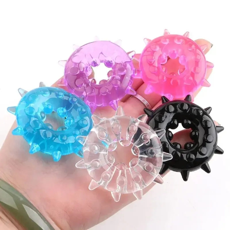Anello del rubinetto Ritardo Eiaculazione Spikes Giocattoli per adulti Per gli uomini Ingrandimento del pene Anello del pene in silicone Giocattoli del sesso maschile Erezione più forte — image 1