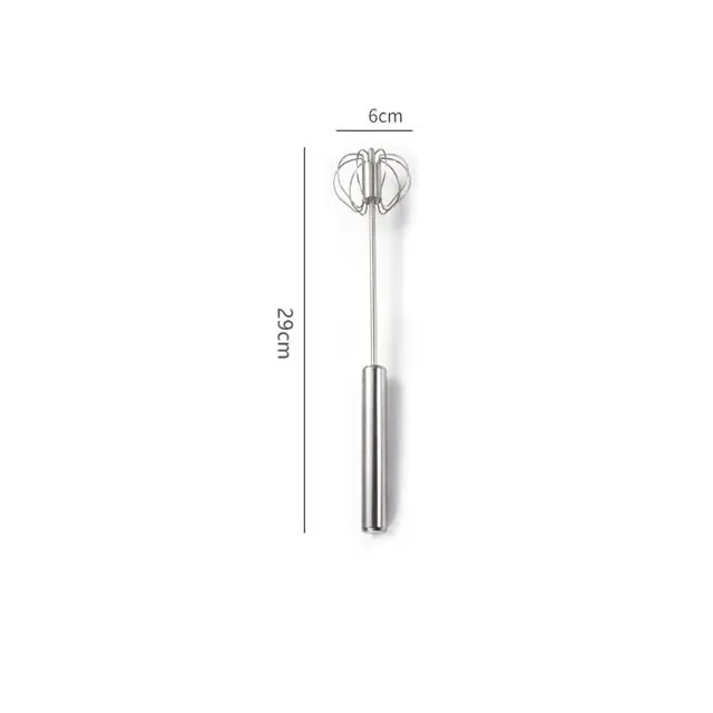 Semi-automatic Egg Beater 304 Stainless Steel Egg Whisk Manual Hand Mixer Self Turning Egg Stirrer Kitchen Accessories Egg Tools — image 10
