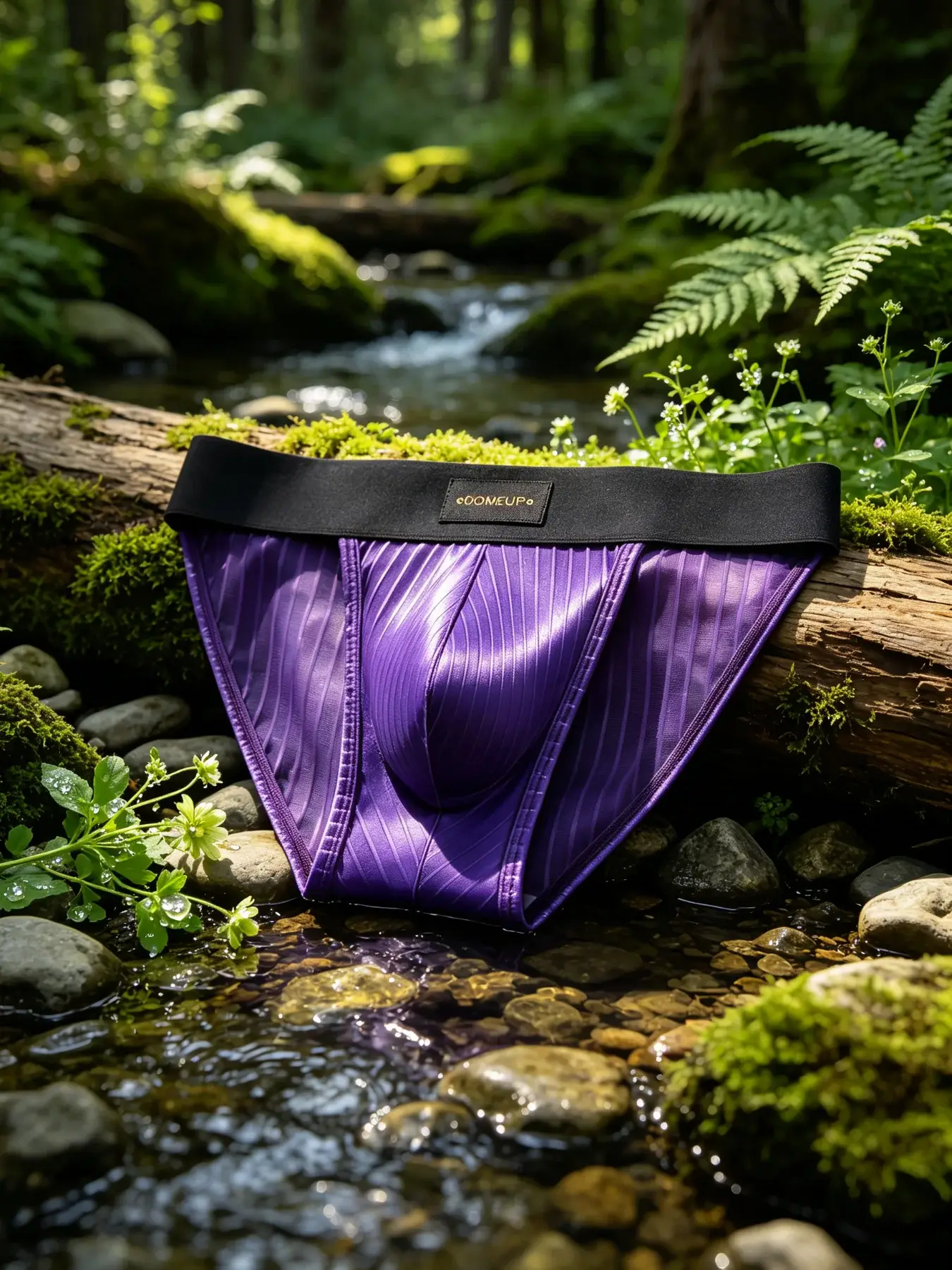 Heren lage taille driehoek korte glanzende pure verticale streep ontwerp U Ardennen Pouch Comfort zomer mannelijk ondergoed DP925 — image 11
