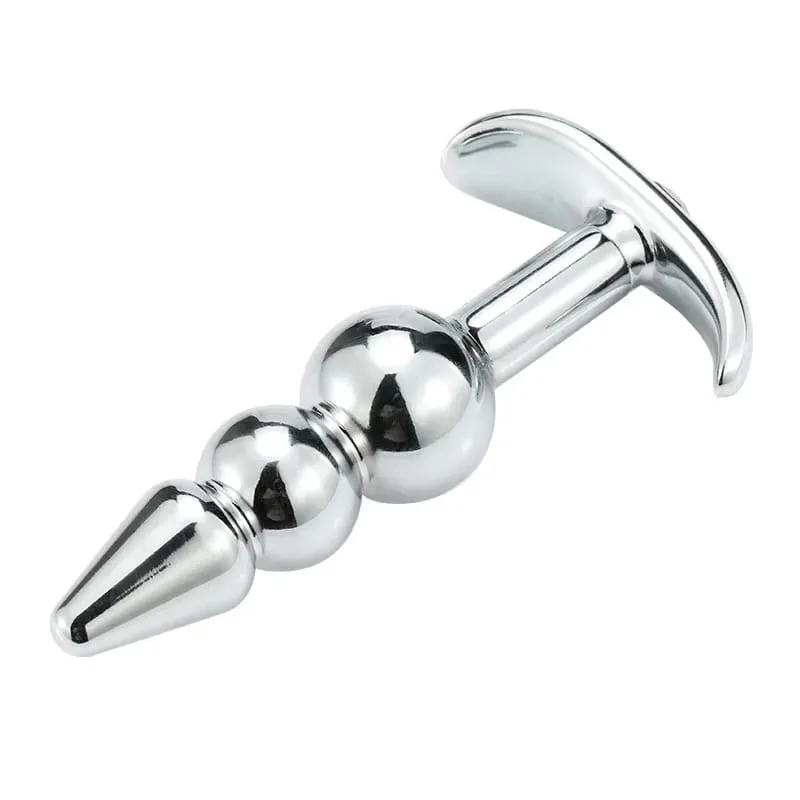 Metall Anal Perlen Butt Plug Set Tragbare Außentür Kleine Große Anal Plug G-punkt Dildo Einfügen Vagina Anus Sex spielzeug — image 5