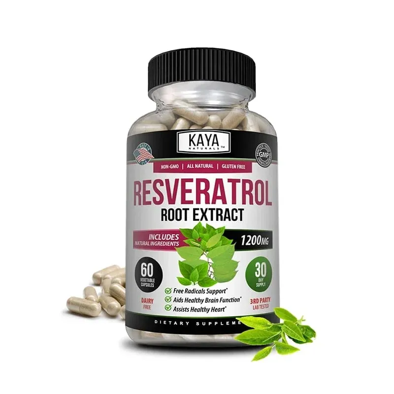 Kapsul Resveratrol - Suplemen Antioksidan untuk Mendukung Kesehatan Peredaran Darah dan Kesehatan Secara Keseluruhan - Non-GMO — image 8