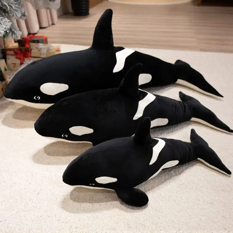 50/70 centimetri Orca Killer Whale Peluche Cuscino Morbido Nero Bianco Balena Coperte E Plaid Cuscino Camera Da Letto Divano Decor Oceano A Tema peluche Cuscino Regalo — image 3