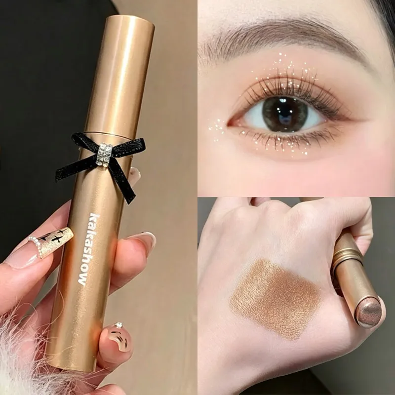 Kakashow Three Color Pearl Glitter Eye Shadow Stick Gradient Jemné lesklé oční stíny Voděodolná dlouhotrvající denní oční kosmetika — image 5