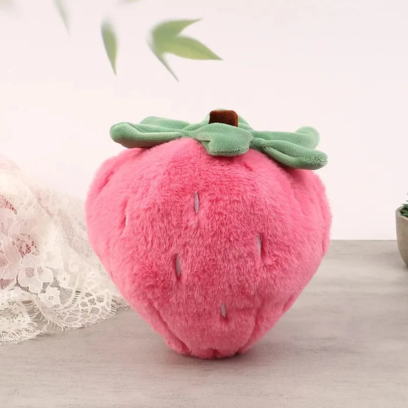 Super měkká hračka na polštář s jahodami Kreativní lehká růžová panenka na polštář s jahodami Domácí dekorativní ozdoby na panenky pro dívky Dárek — image 3