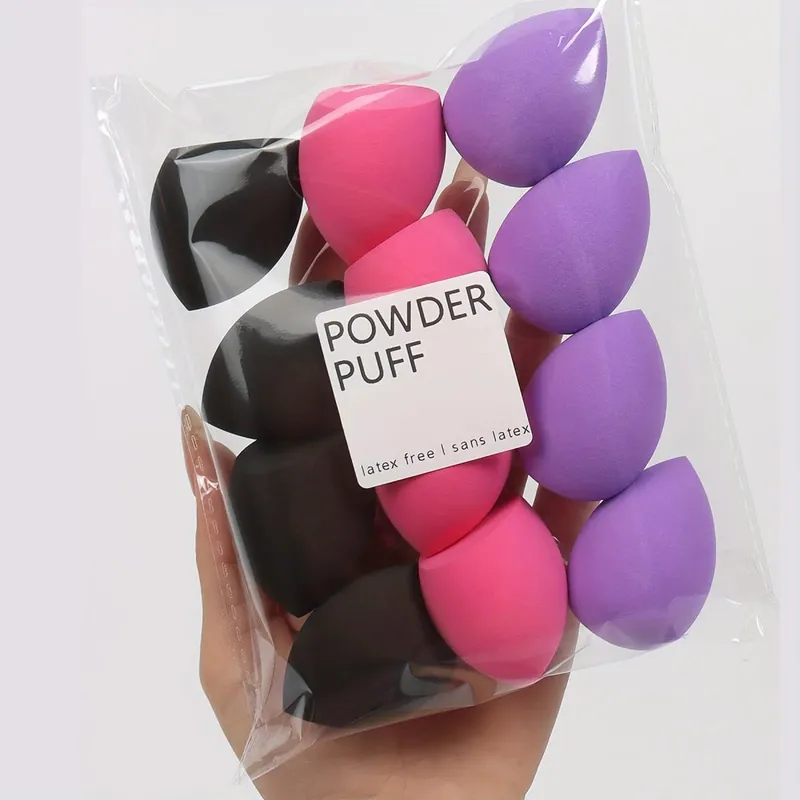 12 kusů hydrofilní polyuretanová kosmetická houba bez latexu sada vícebarevná houba pro míchání make-upu vhodná na tekutiny a krémy — image 2