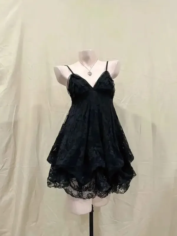 Nowe letnie zestawy damskie w stylu vintage eleganckie wzburzyć koronkowy szyfonowy projekt Mini spódnica garnitur wróżka kobiece słodkie koreańskie modne stroje 2025