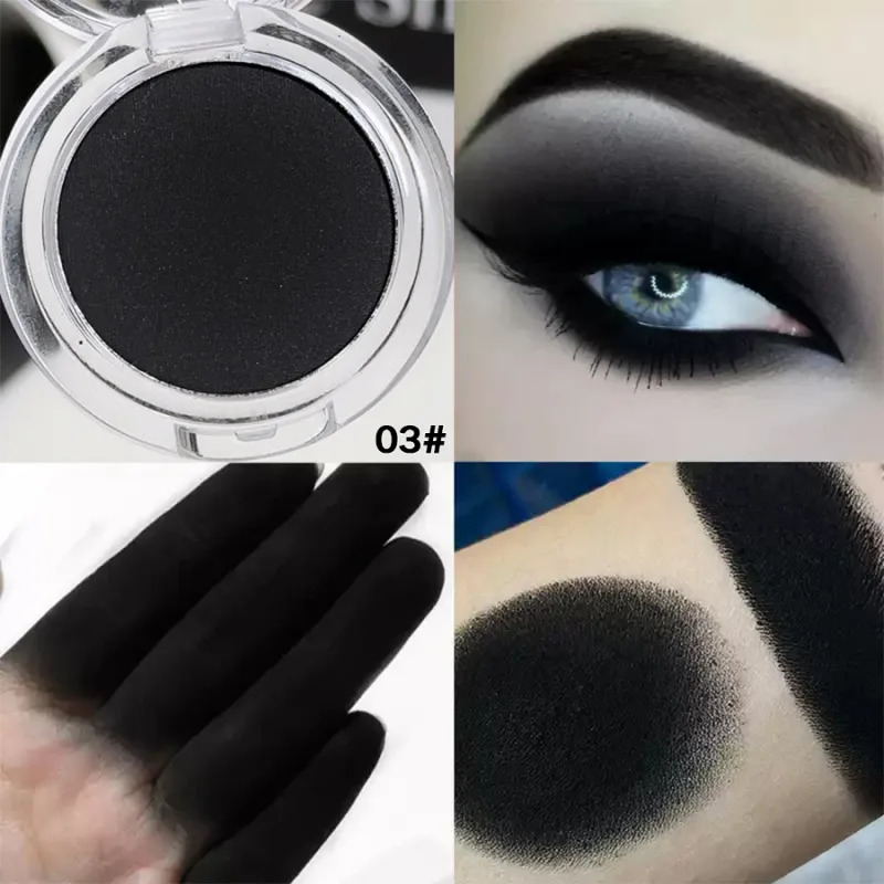 Muge Leen Sombra de olhos única de longa duração, três texturas para maquiagem dos olhos e presente cosmético com brilho facial