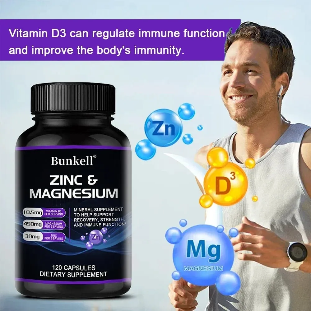 Zinc + Magnesium Supplement Strong Bones Teeth Heart Nerves Enhance Immunity Support Bone Density and Muscle Health — image 5