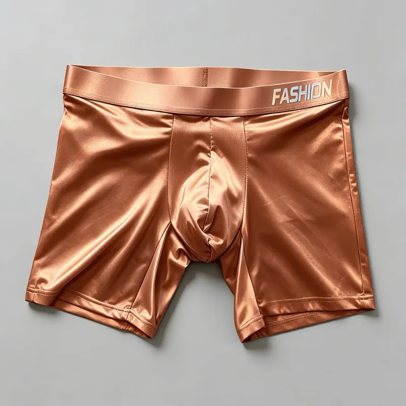 Herren-Unterwäsche, Boxer, Mann, solide, schlanke Eisseide, verlängertes Bein, Boxershorts, Ropa, mittlere Taille, Sporthöschen, männliche Unterhose — image 10