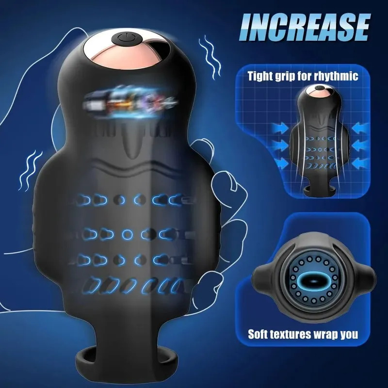 Male Glan Massager Penis Stimulator Penis Vibrator Delay Stamina Trainer Vibrator Oral Climax Masturbator Sex Toys for Men — image 2