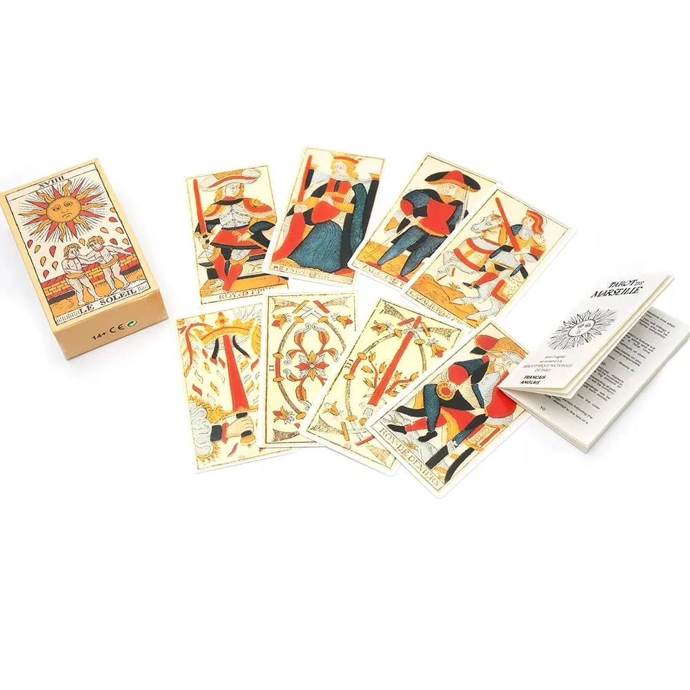 Français Tarot de Marseille Tarot Cards de Conver 78 Lames livret Français 78 Carte du Tarot de Marseille Publié Jeu de société — image 6
