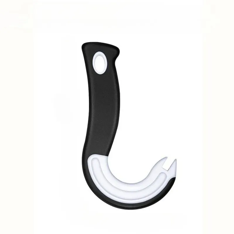 Apriscatole portatili a forma di J facili da impugnare Apriscatole da cucina antiscivolo Strumenti di apertura del coperchio Anello apriscatole multifunzionale