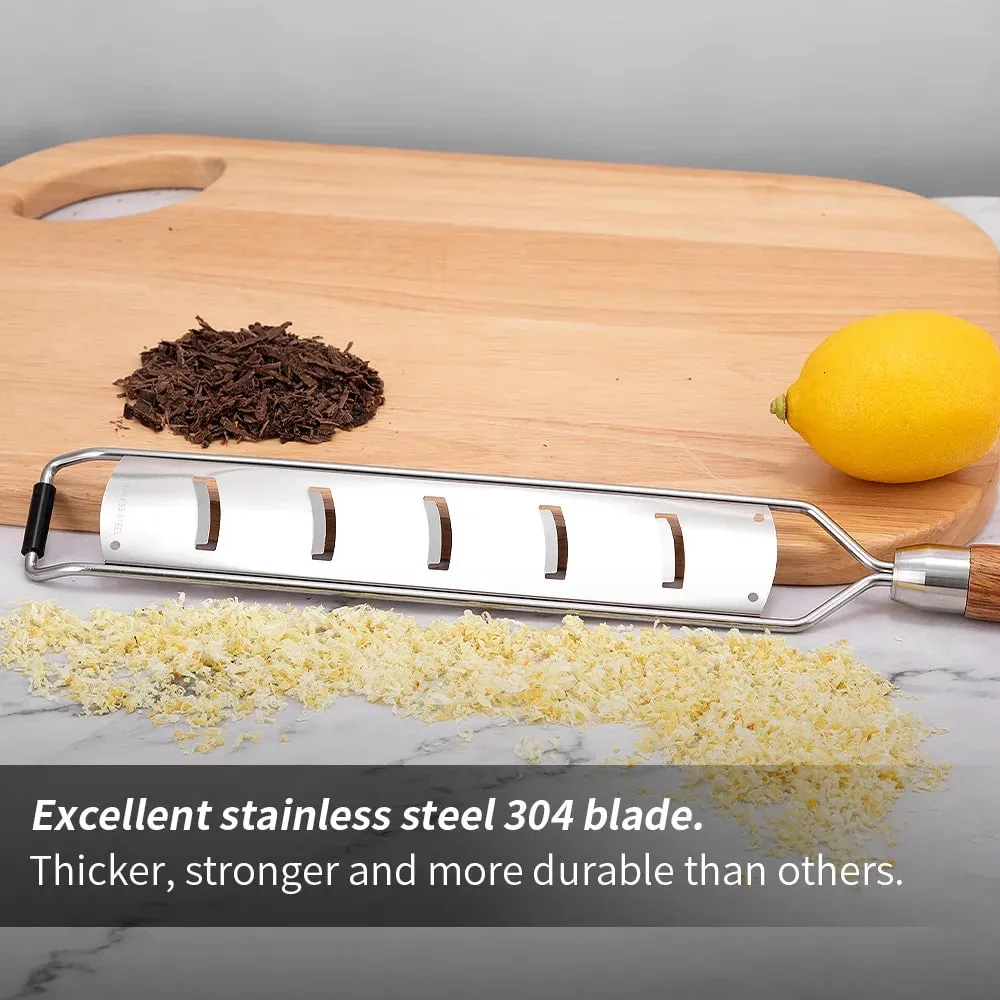 Stainless Steel Cheese Grater Slicer Lemon Zester Chocolate Chopper Fruit Peeler Planer Non-Slip Handle Lightweight Cook Gadgets — image 13