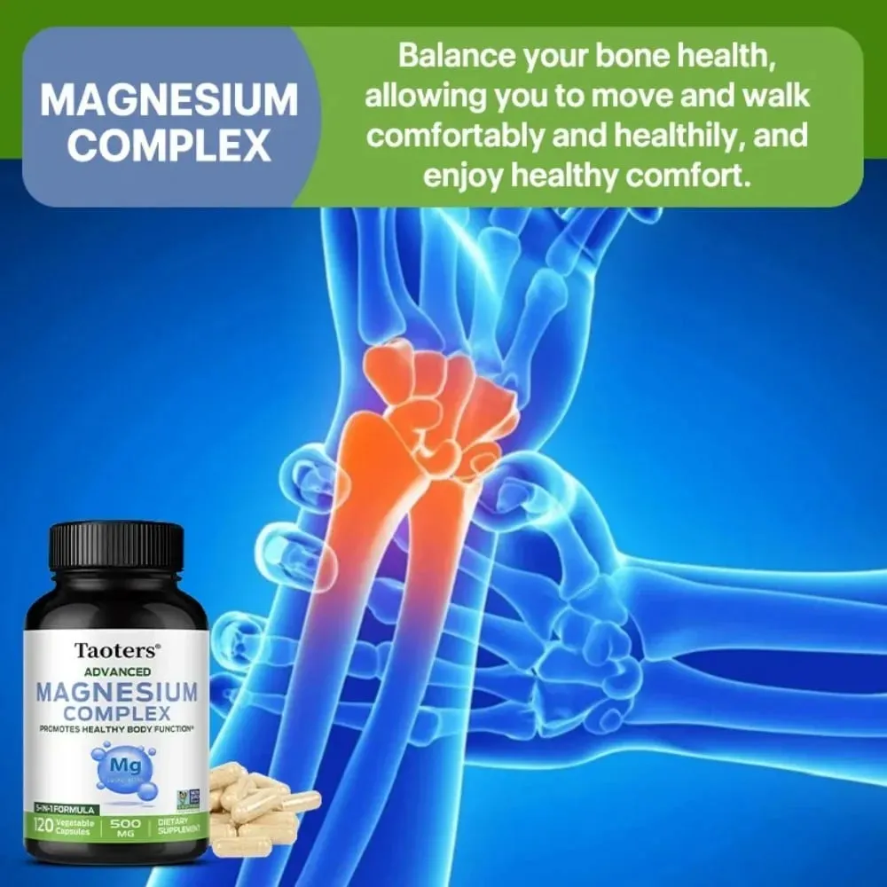 Magnesium Complex - Bone Muscle & Heart Health Supplement Sleep Support Muscle Relaxation Stress & Anxiety Relief — image 4