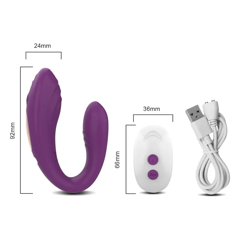 Erotischer kabelloser Klitoris-Vibrator mit Fernbedienung, U-förmiger Dildo, G-Punkt-Klitoris-Stimulat-Vibrator, Sexspielzeug für Frauen, Erwachsene, Paare — image 11