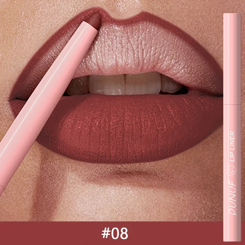 1PC Waterproof Matte Lip Liner Contours Lips in Shades Sexy Red Lipstick Matte Red Brown Lipliner Pencil Makeup Slim Lip Outline — image 17