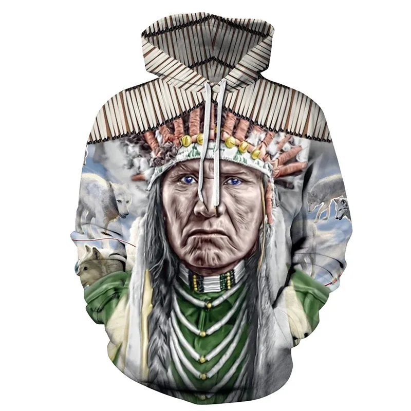 Fashionable 3D Printed Bohemian Pattern Men's Top Fashionable Men's Loose Large Sports Hoodie Street Retro Long Sleeve Hoodie — image 38