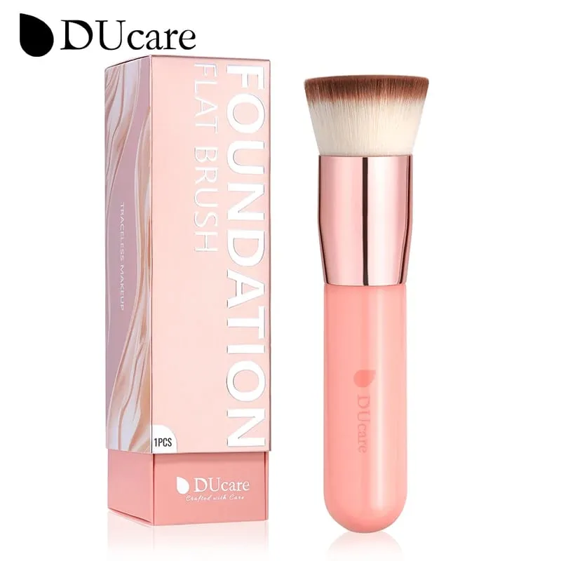 DUcare Foundation Brush Flat Top Kabuki Makeup Børster Syntetisk hår Væskeblanding Mineral Powder Buffing Stippling Cosmetics — image 1