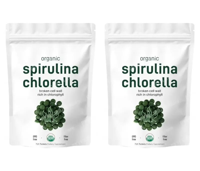 Organic Spirulina Chlorella Tablets 3000mg 720 Count Superfood Blend with Vegan Protein Energy Immunity Digestive Support — image 8