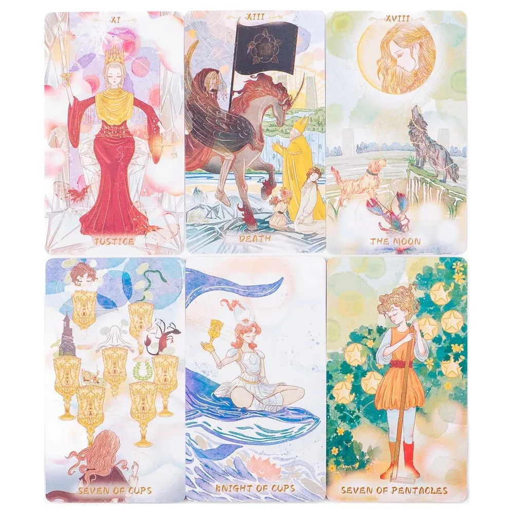 KEBANGKITAN ROMANTIK KETENANGAN BERMULA 80 Keping Kad Tarot Ramalan Nasib Permainan Kad Peramal Permainan Papan Parti 10.3*6CM — image 5