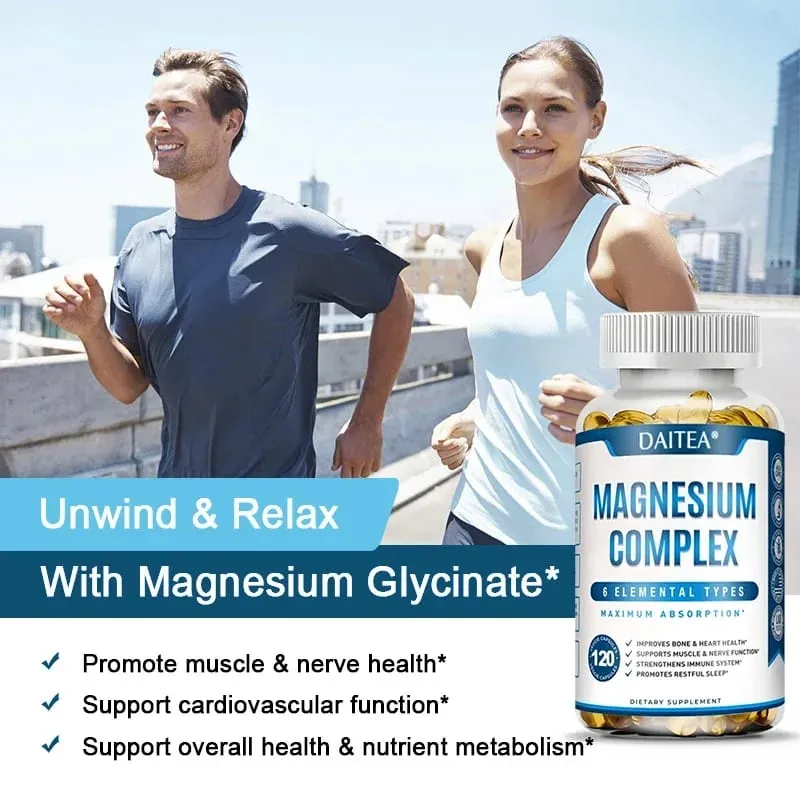 Magnesium Complex Capsules - Muscle and Cardiovascular Health Supplement Sleep Stress and Anxiety Formula — image 2