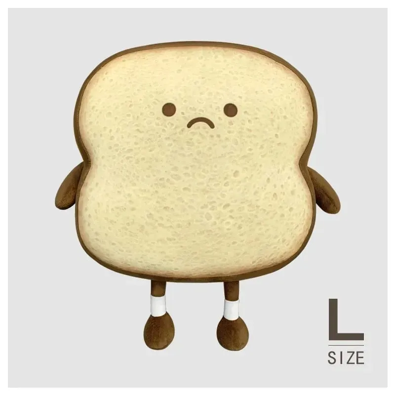 NEW Happy Sad Toast Plush Toy Sleeping Baby Stuffed Pillow Sofa Back Cushion Children Baby Birthday Present Gift Home Decor — image 7