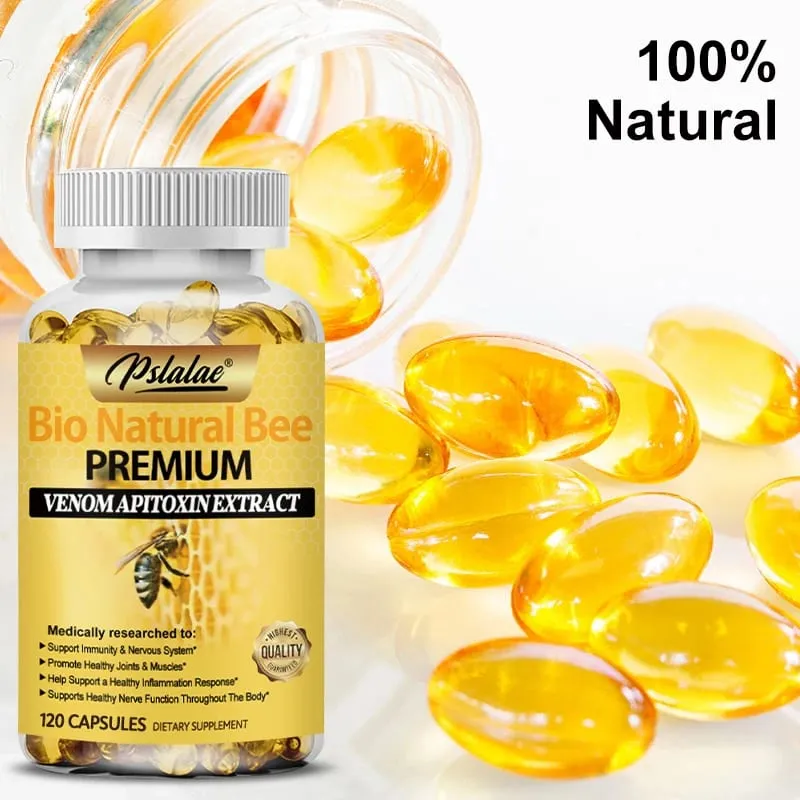 Natural Bee Capsules Enhance Immunity and Anti-oxidation Effectively Relieve Joint Inflammation 120 Capsules Non-GMO — image 4