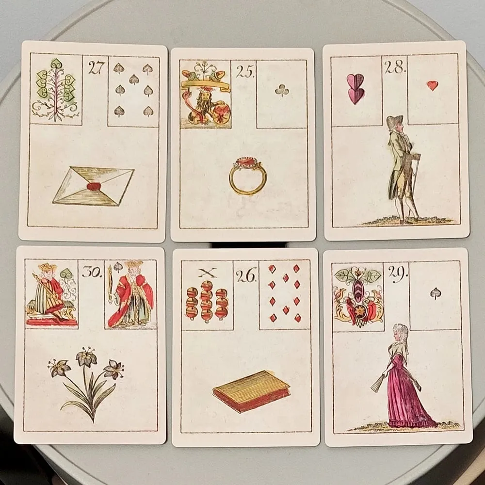 Ensemble de 36 cartes de divination 9x6cm, cartes Oracle Ur-Lenormand (le jeu de l'espoir), jeu de Divination Vintage du XVIIIe siècle — image 3